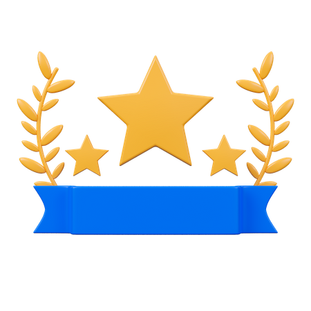Prix trois étoiles  3D Icon