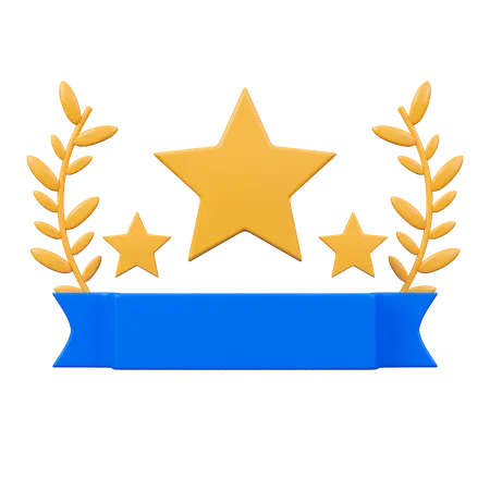 Prix trois étoiles  3D Icon