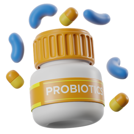 Probiotics Pills  3D Icon
