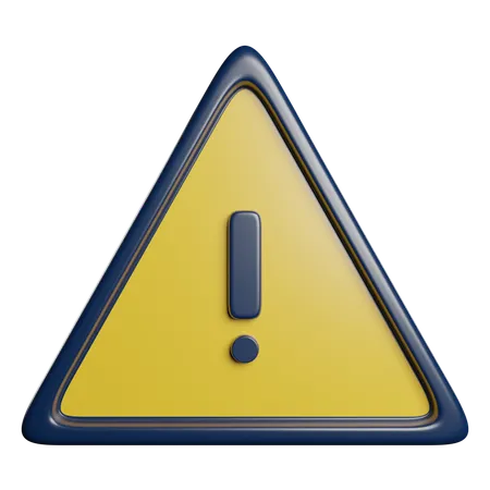 Problem Warning Alert 3D Icon
