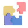 3d teamwork puzzle logo