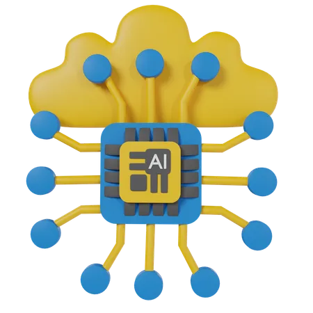 Procesador de ia  3D Icon