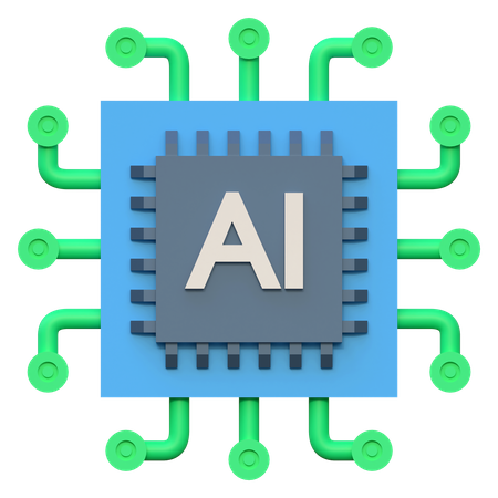 Procesador de ia  3D Icon