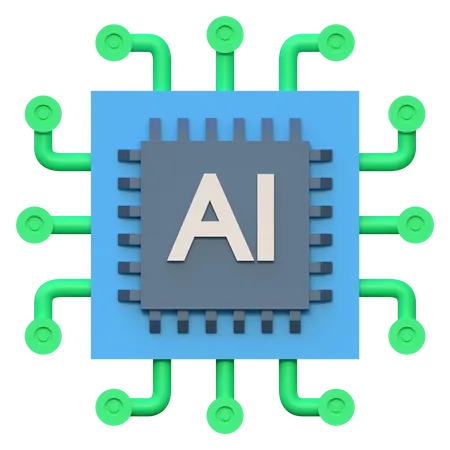 Procesador de ia  3D Icon