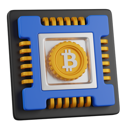 Procesador de bitcoins  3D Icon