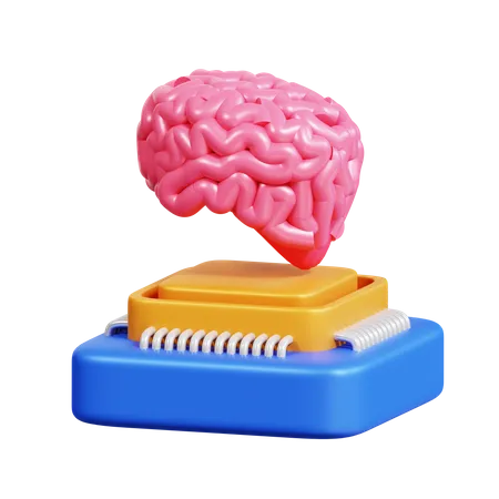 Procesador cerebral  3D Icon