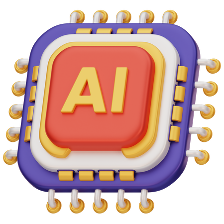 Procesador de chip ia  3D Icon