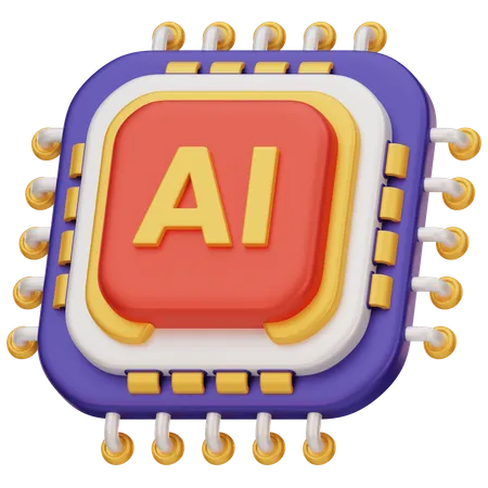 Procesador de chip ia  3D Icon