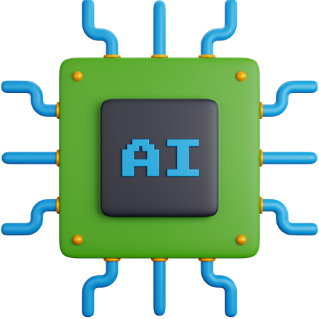 Procesador de chip ia  3D Icon