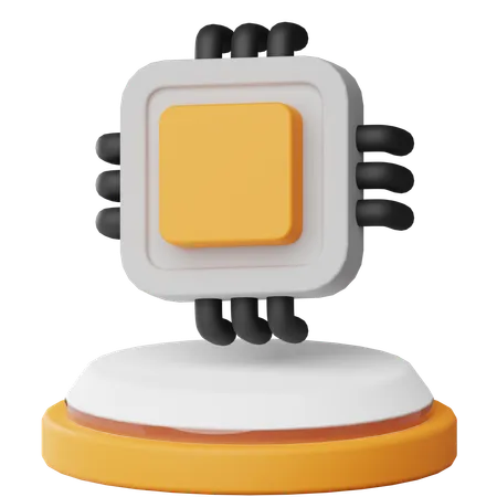 Procesador de computadora  3D Icon