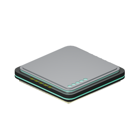 Procesador de computadora y laptop  3D Icon