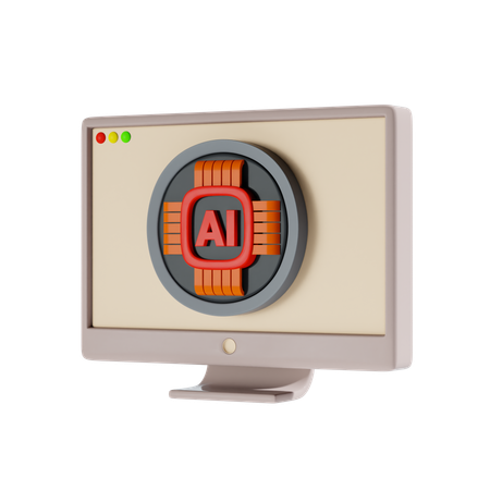 Procesador de ia  3D Icon