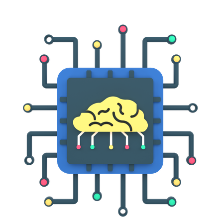Procesador de inteligencia artificial  3D Icon