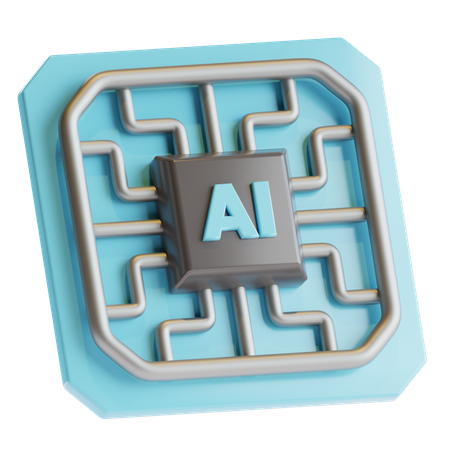 Procesador de inteligencia artificial  3D Icon