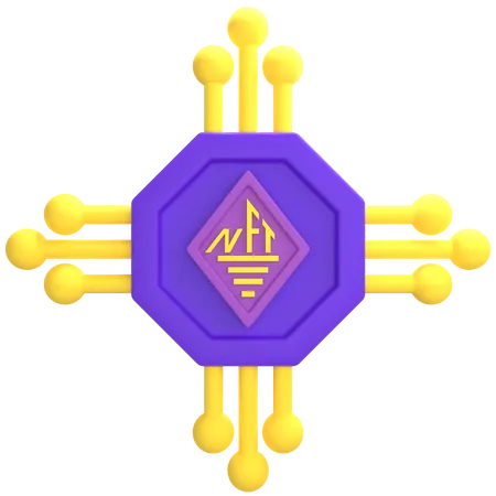 Procesador nft  3D Icon