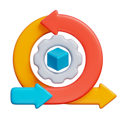 Proceso ágil  3D Icon