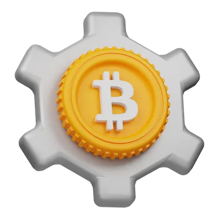 Proceso bitcoin  3D Icon
