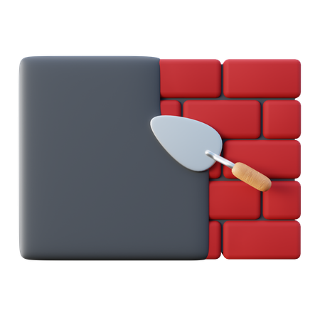 Proceso de albañilería laboral  3D Icon