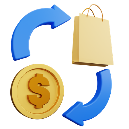 Proceso de compra en línea  3D Icon