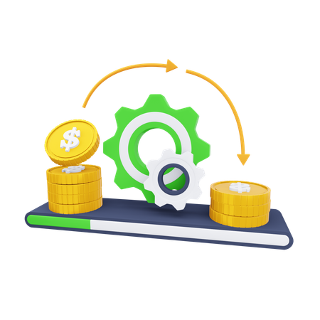 Proceso de pago  3D Icon