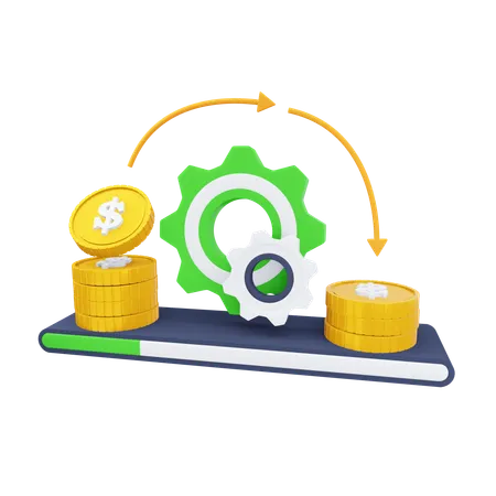 Proceso de pago  3D Icon