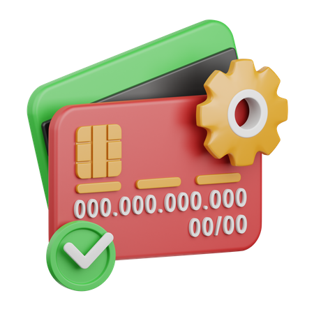 Proceso de transacción con tarjeta  3D Icon