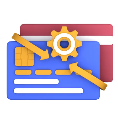 Proceso de transacción con tarjeta  3D Icon