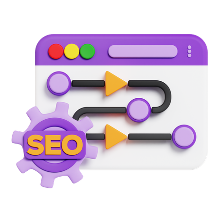 Proceso de SEO  3D Icon