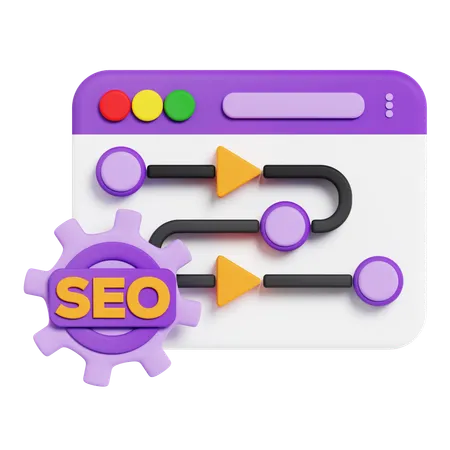 Proceso de SEO  3D Icon