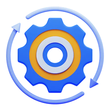 Process  3D Icon
