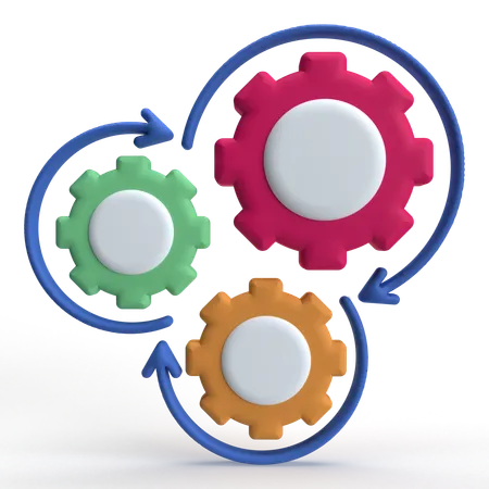 Process  3D Icon