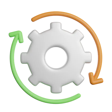 Process Management Work 3D Icon