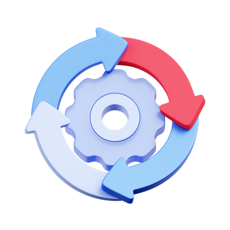 Process Cycle Flow  3D Icon