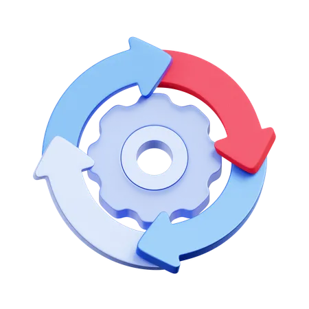 Process Cycle Flow  3D Icon