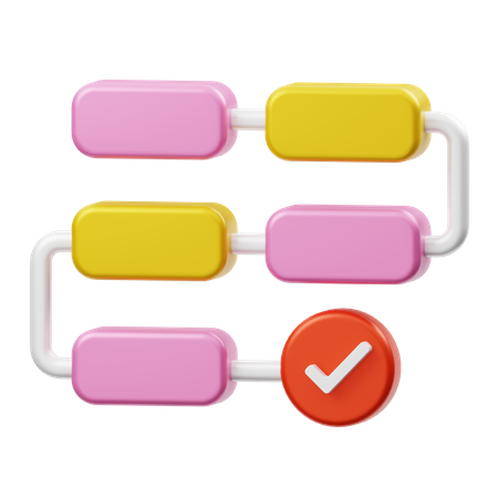 Process Diagram  3D Illustration