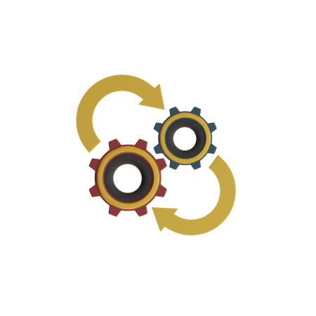 프로세스 최적화  3D Icon