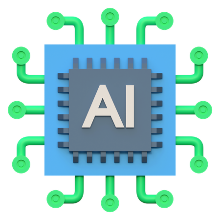 Processador de IA  3D Icon