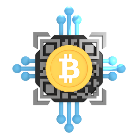 Processador bitcoin  3D Icon