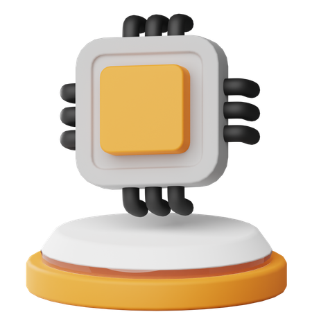 Processador de computador  3D Icon