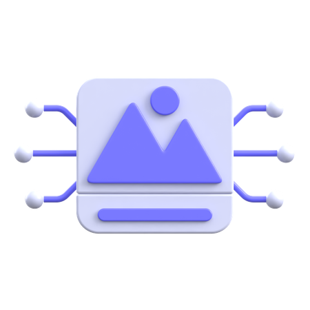 Processador de imagem de IA  3D Icon
