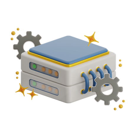 Processamento de dados  3D Icon