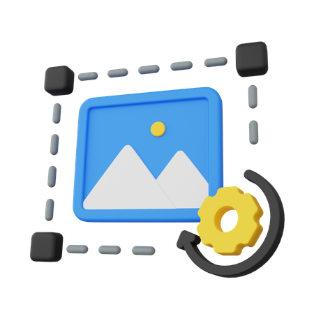 Processamento de imagem  3D Icon