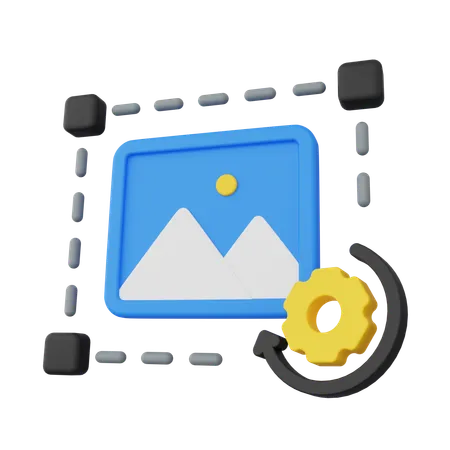 Processamento de imagem  3D Icon