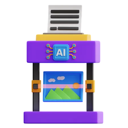 Processamento de imagem de IA  3D Icon
