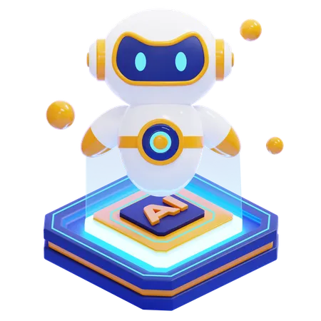 Processamento de robô  3D Icon