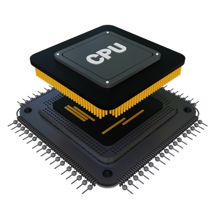 CPU  3D Icon