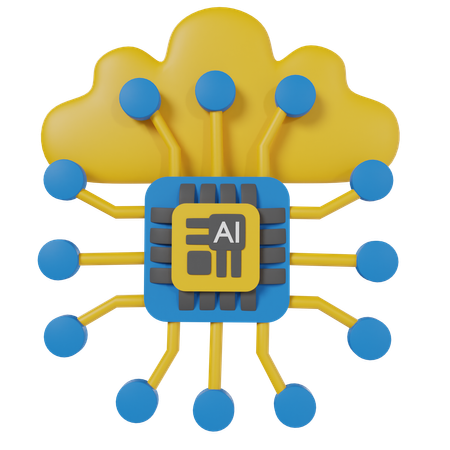 Processeur IA  3D Icon