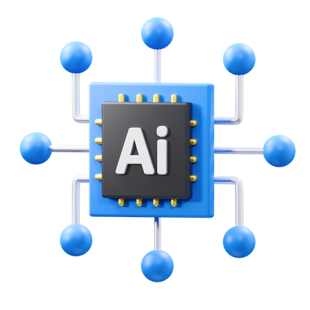 Processeur IA  3D Icon