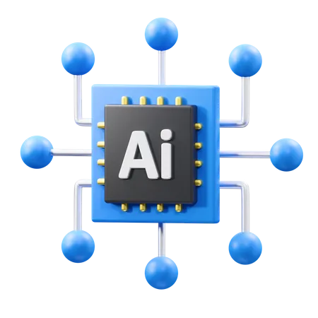 Processeur IA  3D Icon