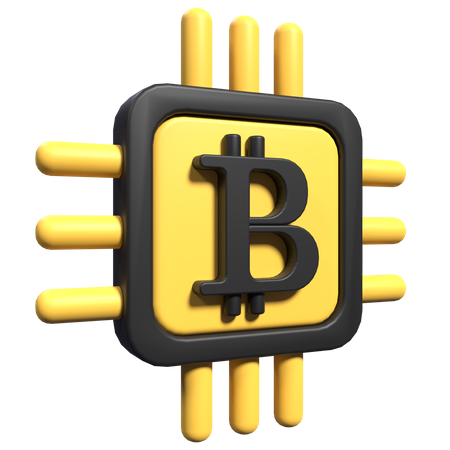 Processeur Bitcoin  3D Icon